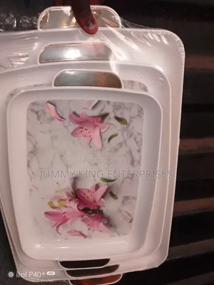 3 Quality Unbreakable Serving Trays