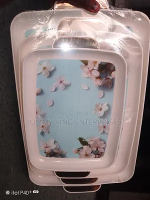 3 Quality Unbreakable Serving Trays