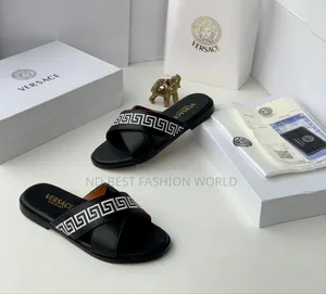 Black Leather Quality Slippers