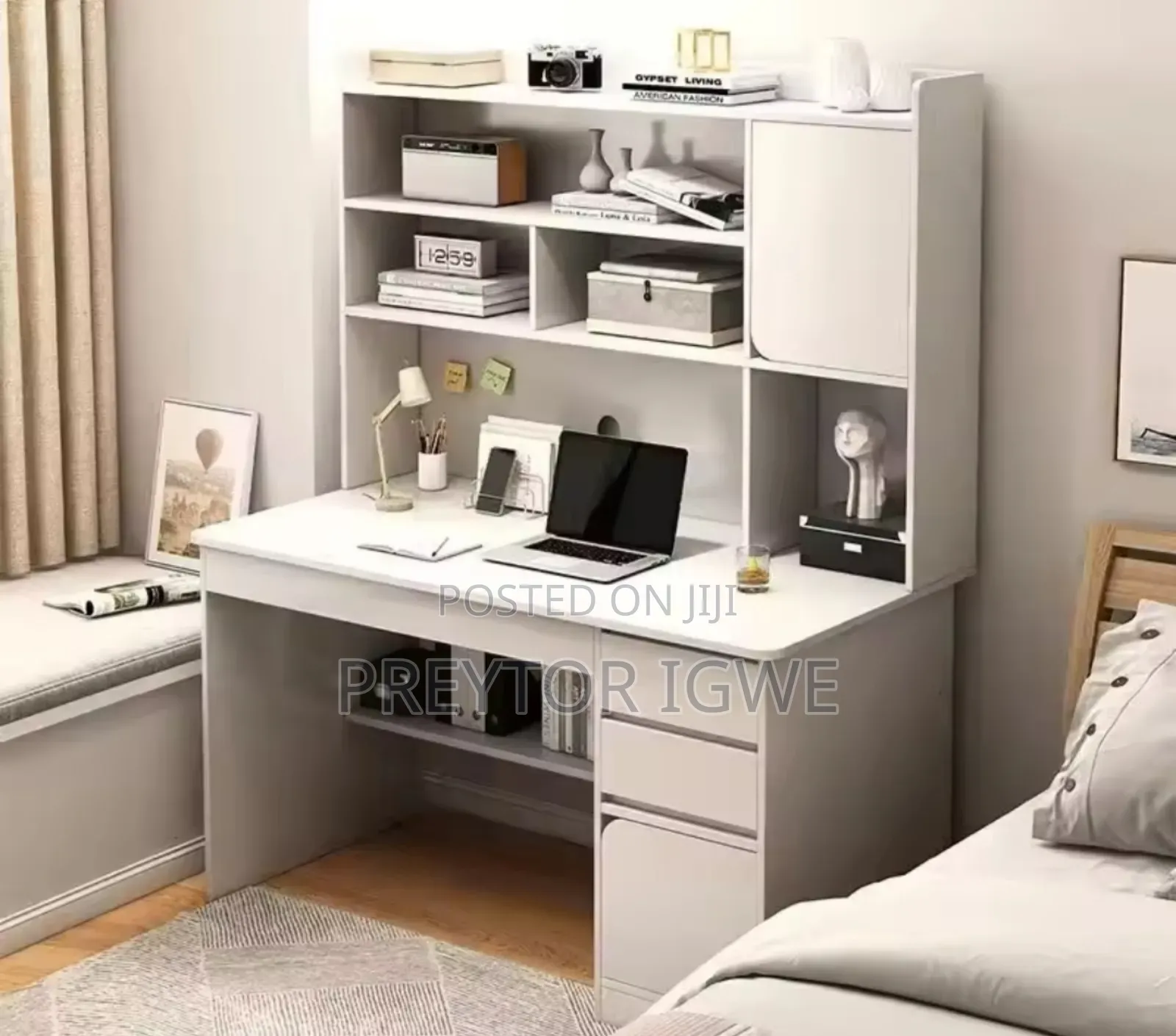 Reading/Office Table With Shelves