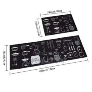 2pcs Water Absorbent Kitchen Mat