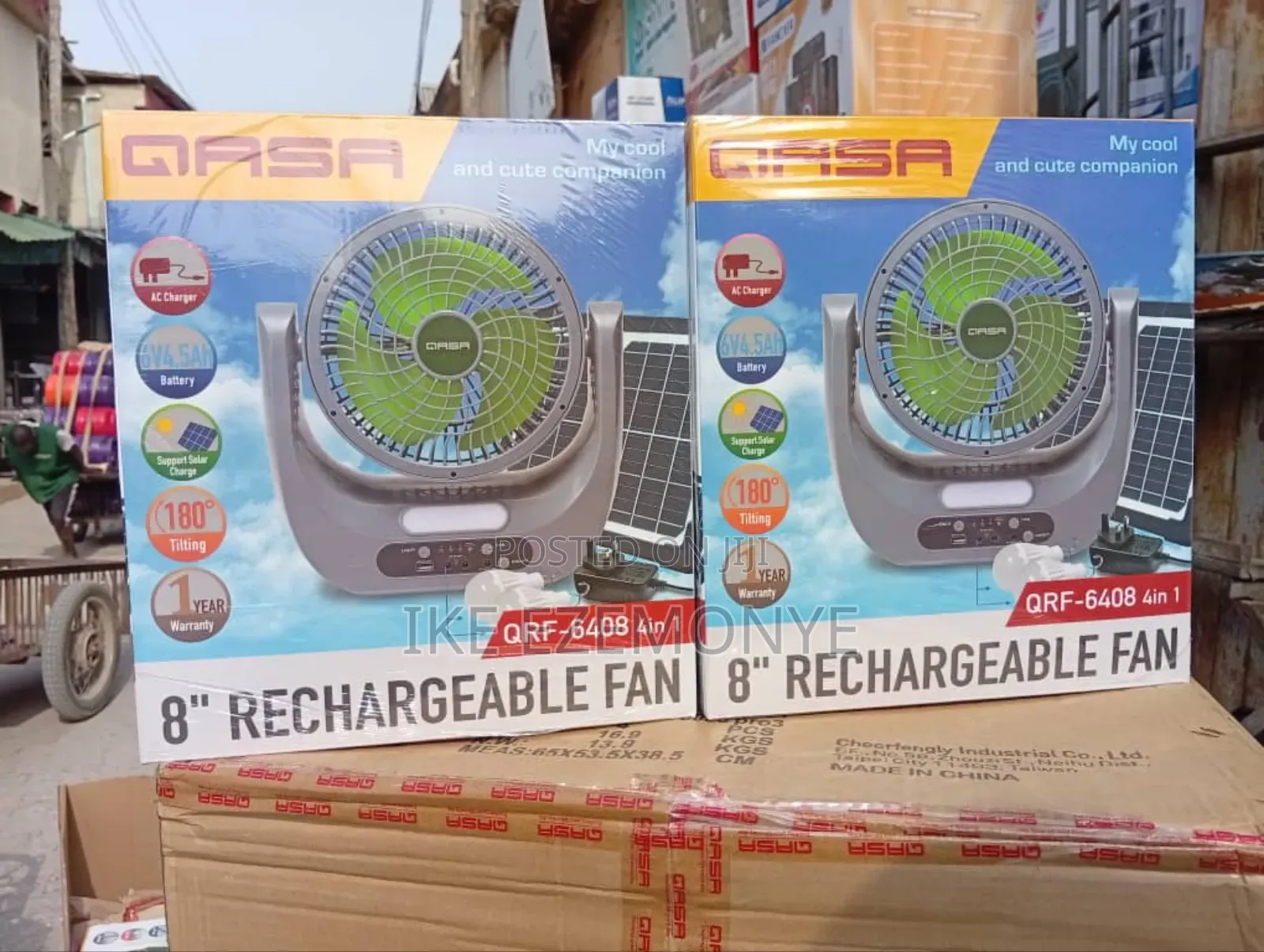 8" Solar Table Fan