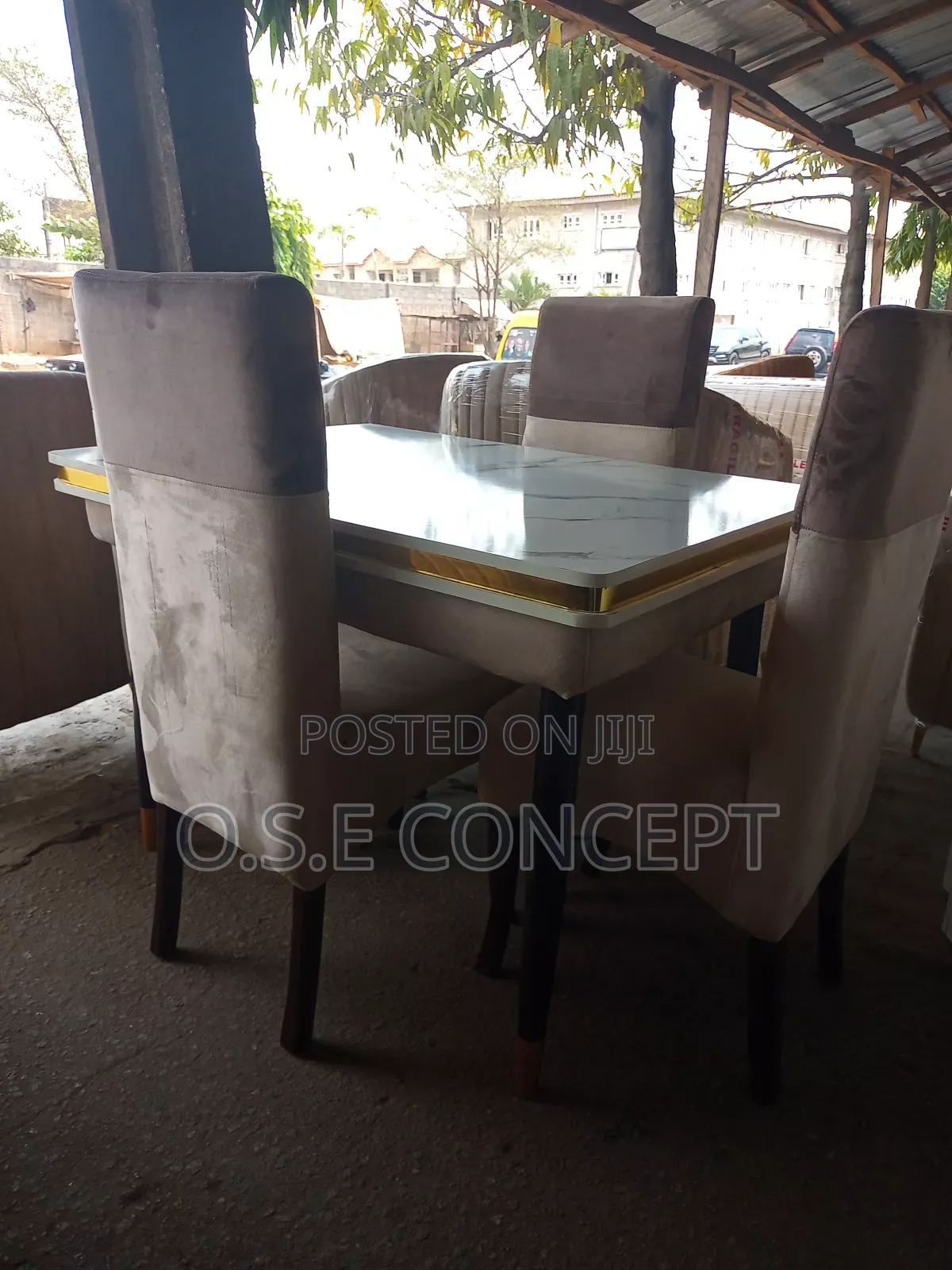 Brown Dinning Four Seater