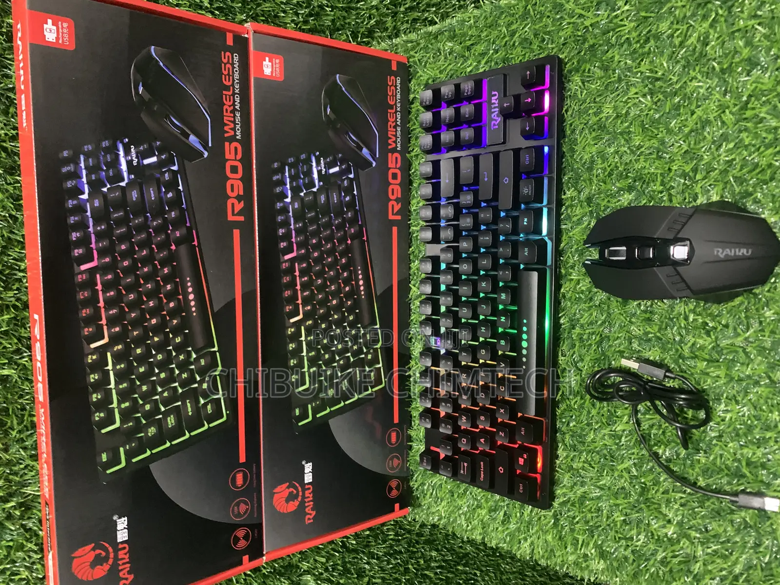 Raiku R905 Rechargeable Wireless Keyboard and Mouse Backlit