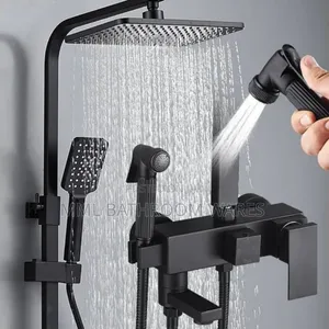 Black Shower With Pressing Shower