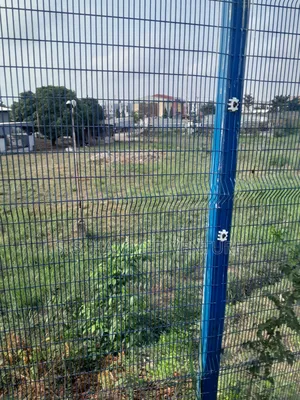Complex Fencing Seen Through Mesh Wires