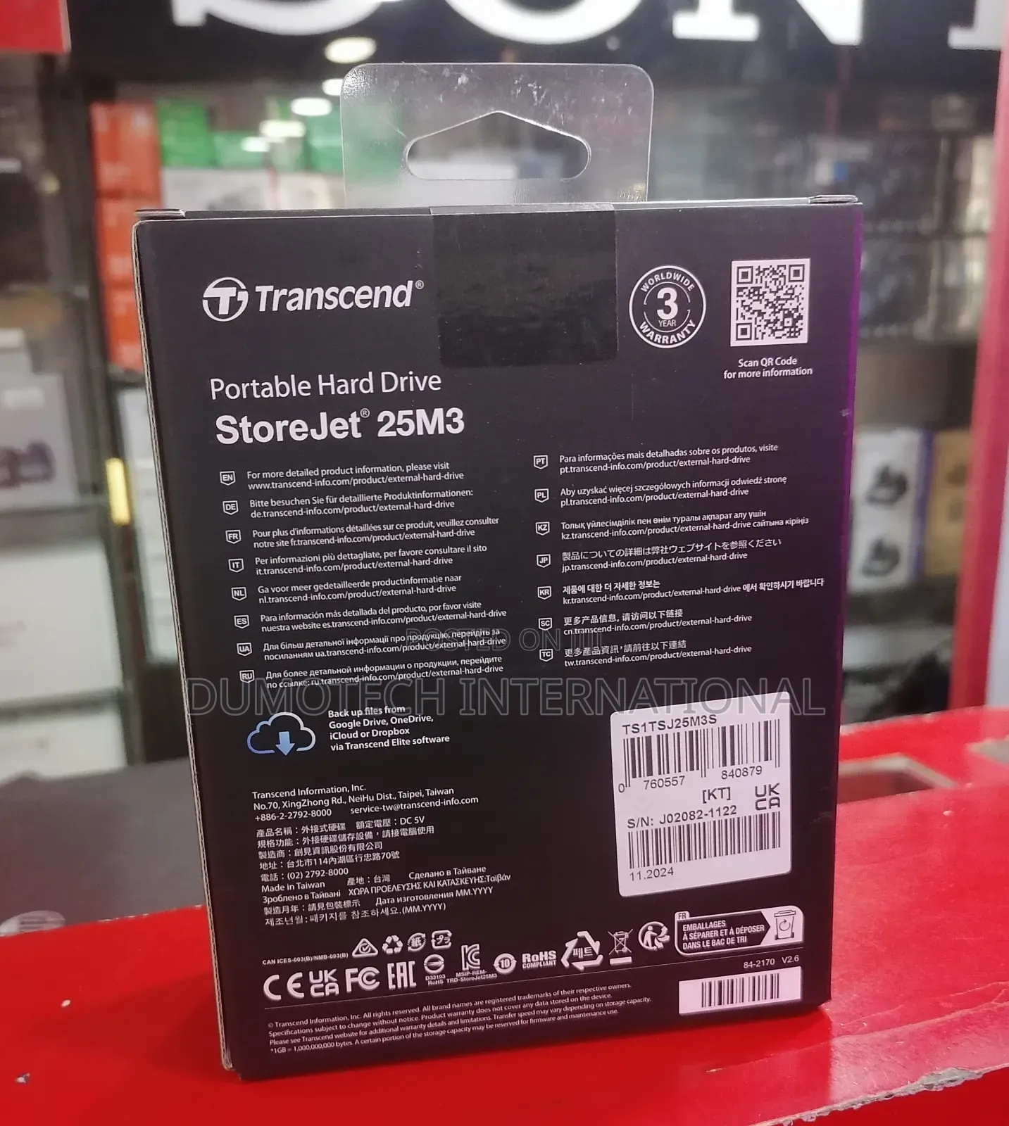 Transcend 1tb Portable External Usb Hard Disk Drive