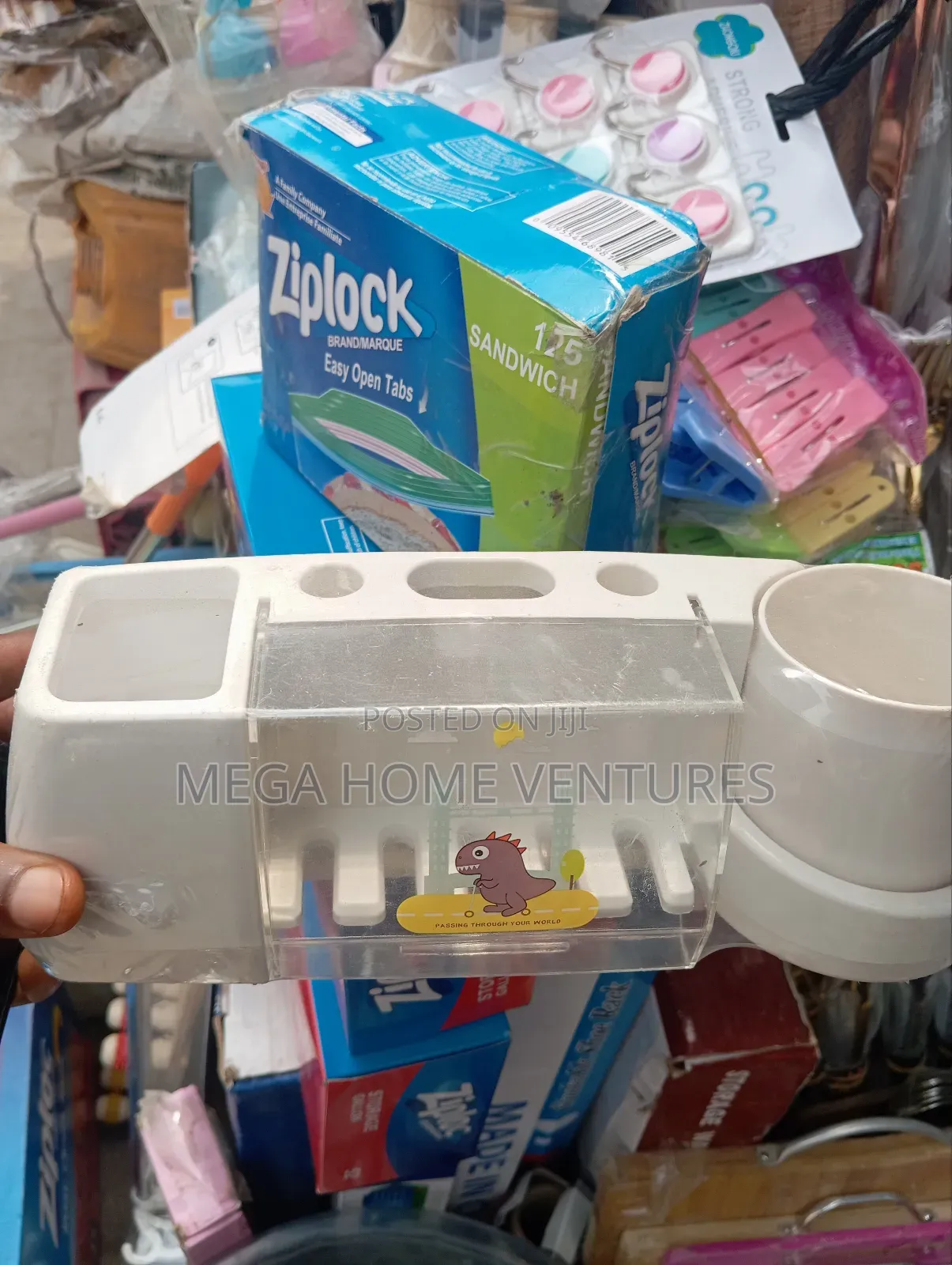 Toothpaste Dispenser With Brush Holder