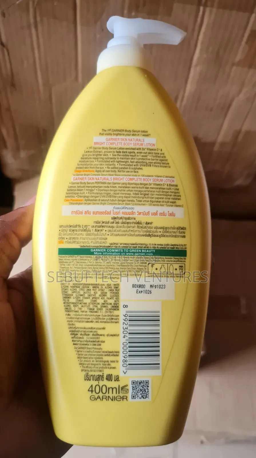 Garnier Bright Complete Vitamin C Body Lotion - 400ml