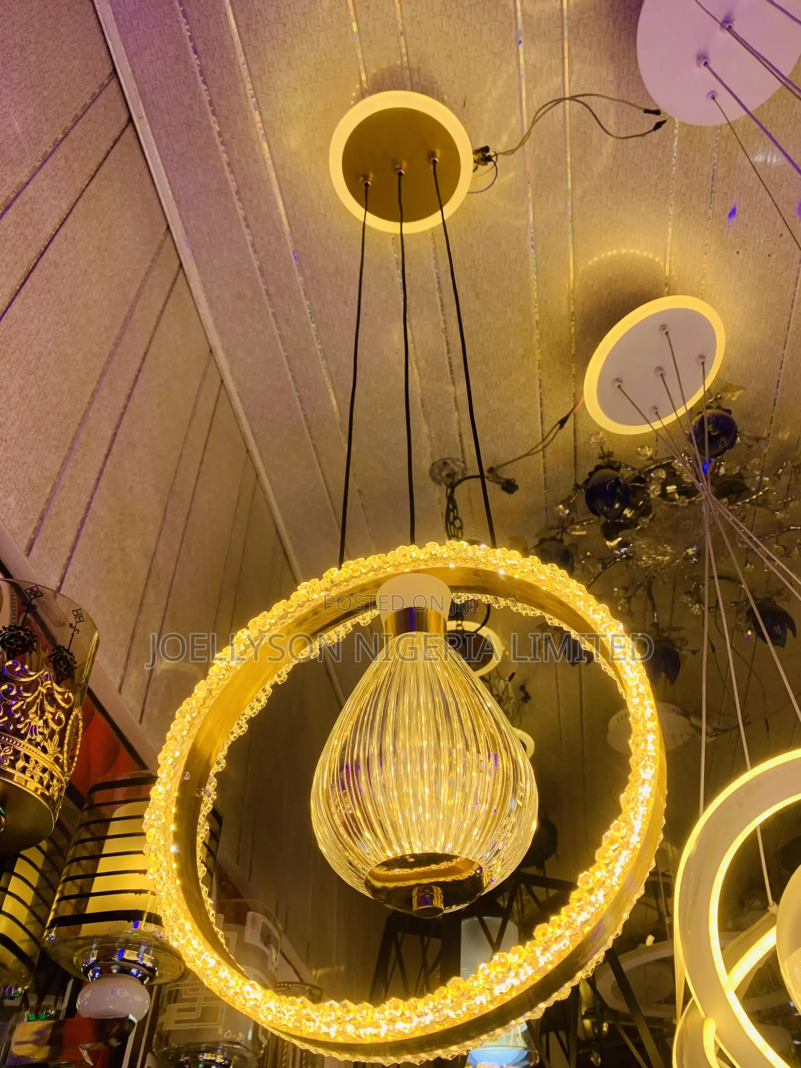 Single Led Chandelier Size 300