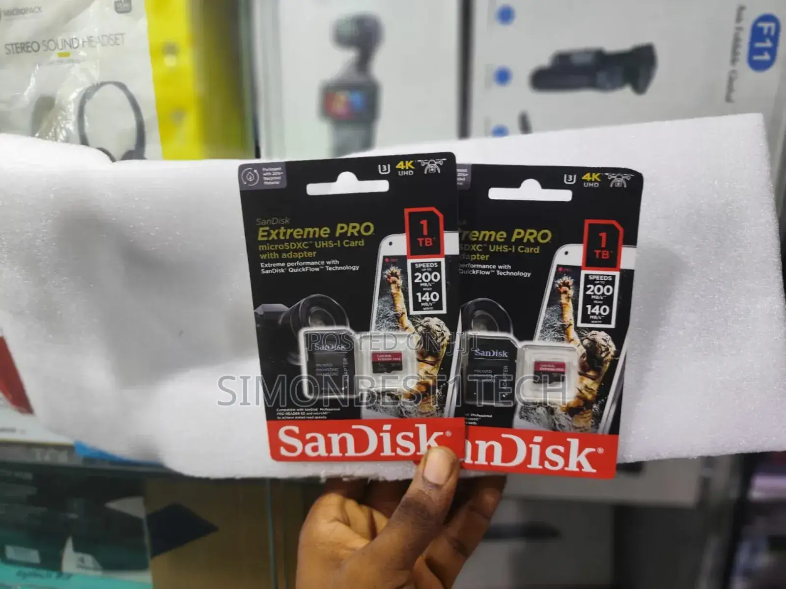 1tb Sandisk Extreme Pro Memory Card.