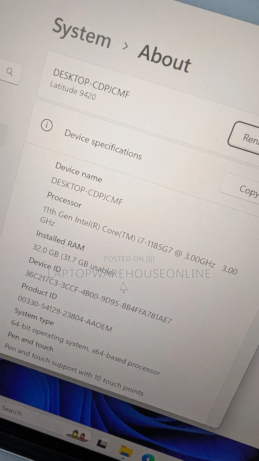 Laptop Dell Latitude 9420 32GB Intel Core I7 SSD 1T