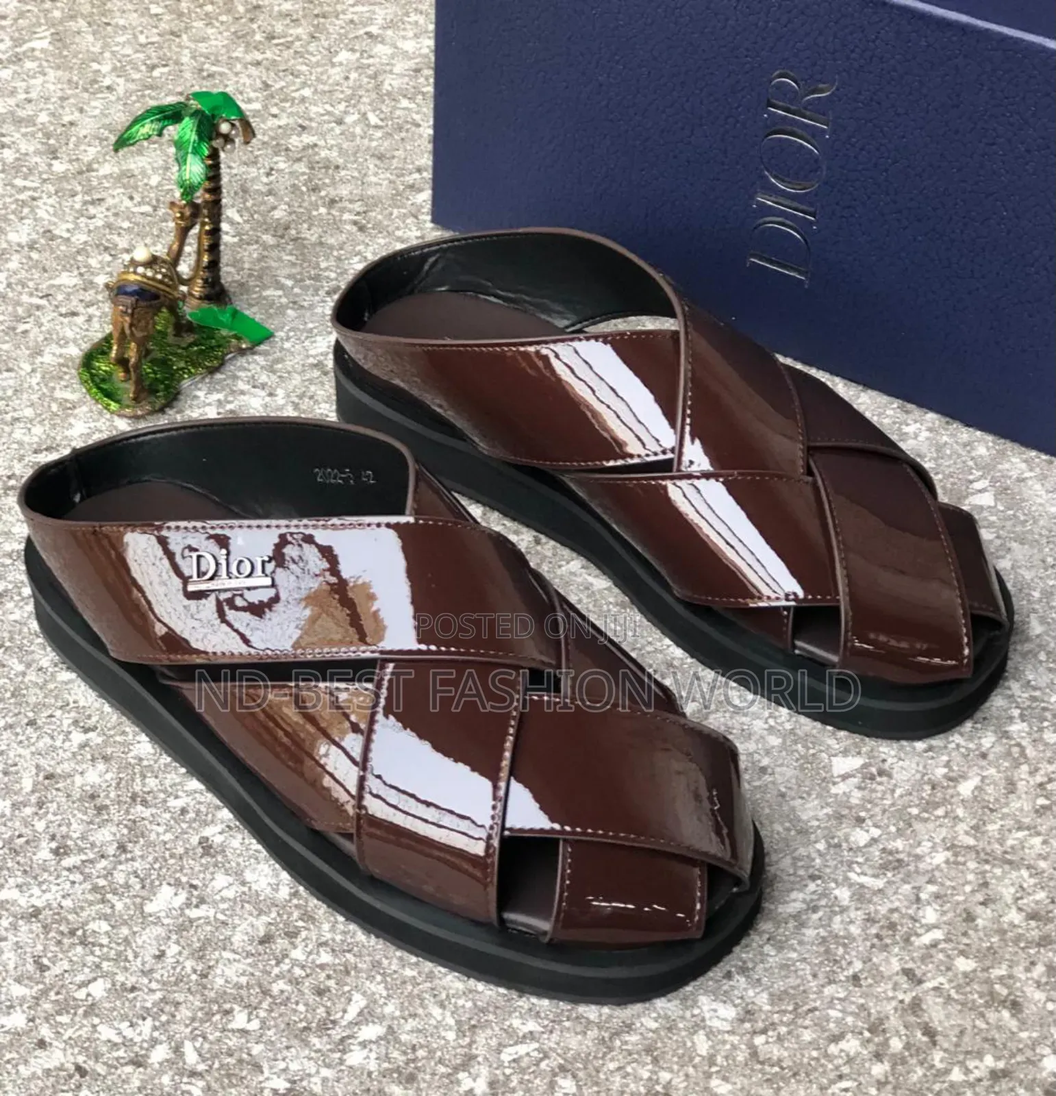 Quality Dior Leather Slippers