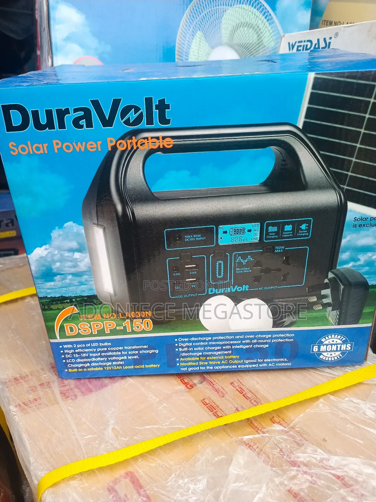 Duravolt Portable Power Station With Solar Panel| 150w
