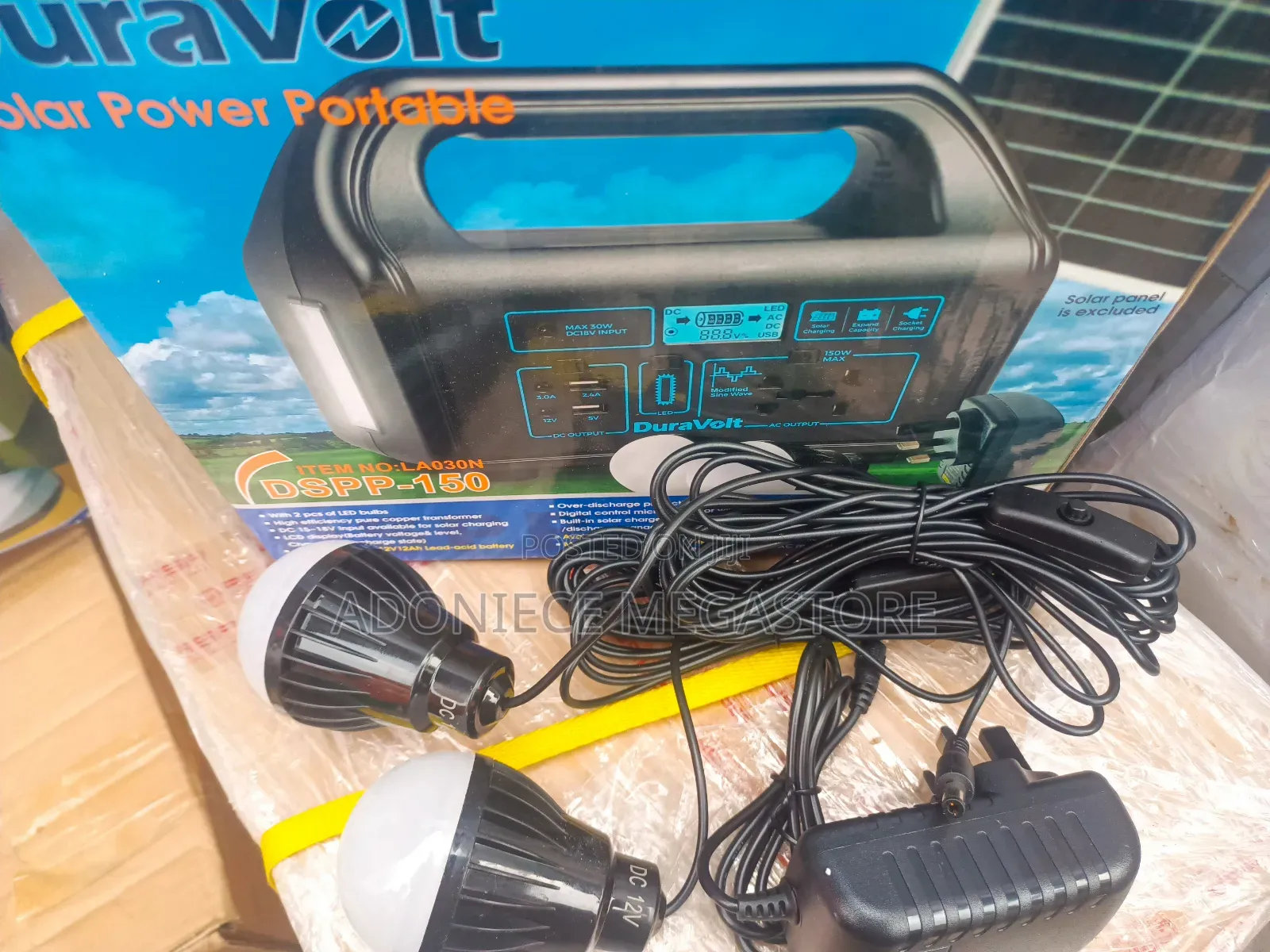 Duravolt Portable Power Station With Solar Panel| 150w