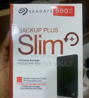 Photo - Seagate Backup Slim External Hard Drive 500gb