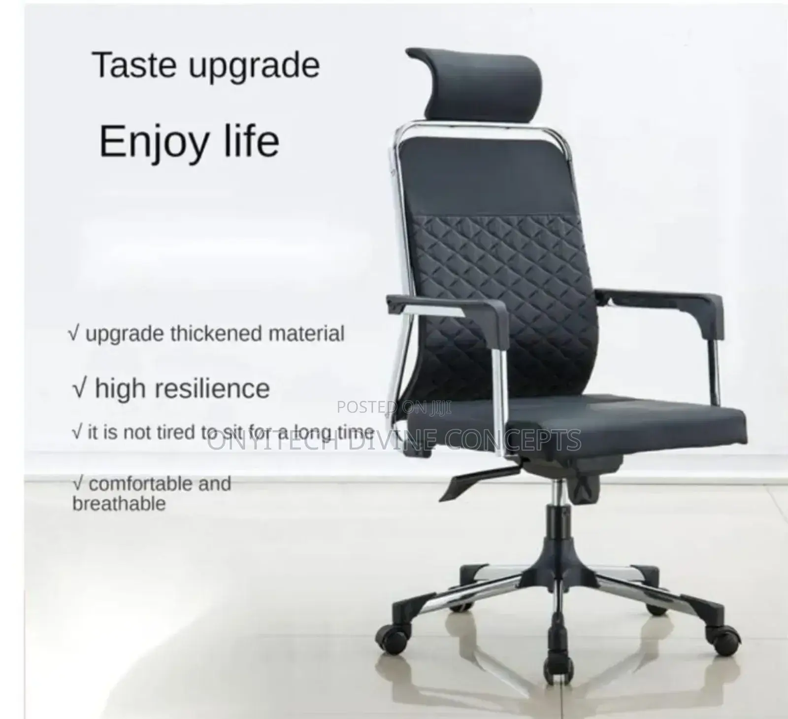 Semi Executive Leather Chair With Headrest