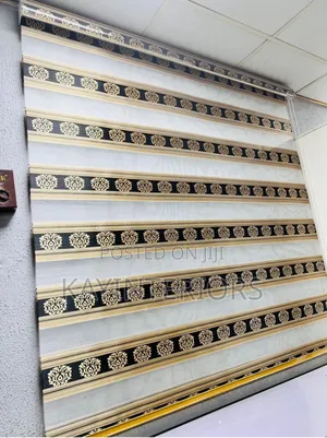 Gold and Black Window Blinds