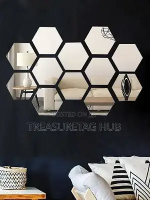 12pcs Hexagon Flexible Deco Mirror