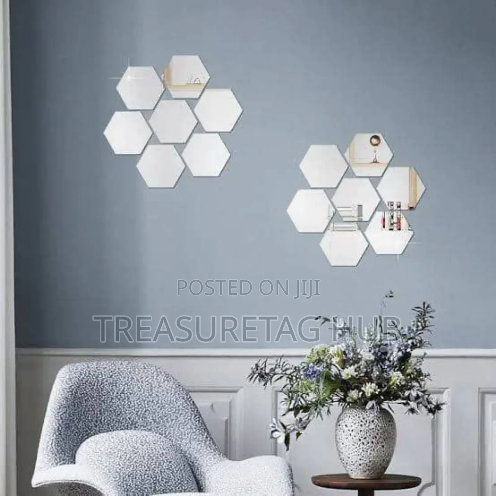 7pcs Hexagon Flexible Deco Mirror