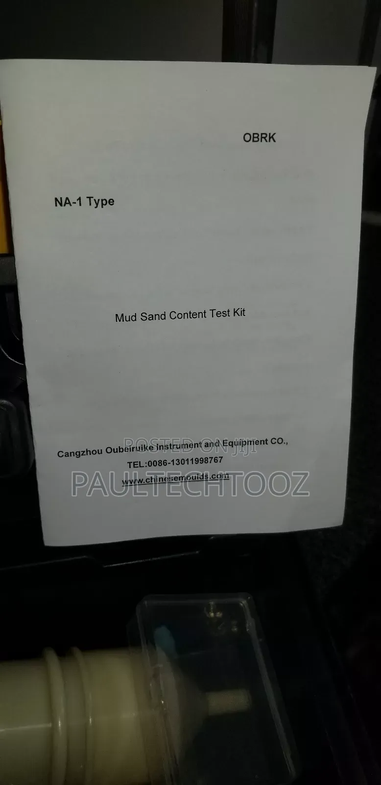 Mud Sand Content Test Kit