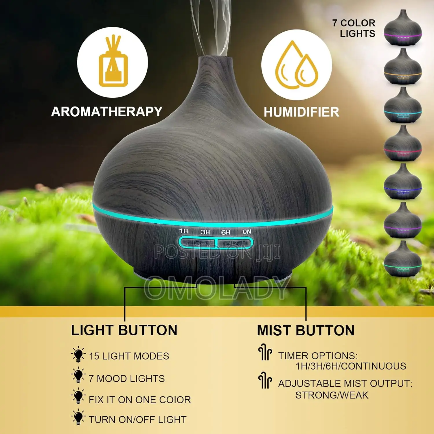 500ml Aroma Diffuser With Remote Control