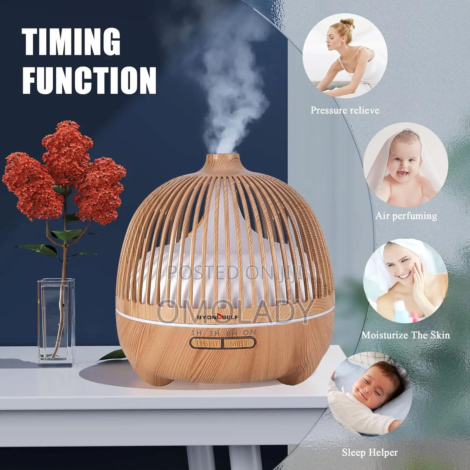 Birdcage Aroma Diffuser With 7 Led Light
