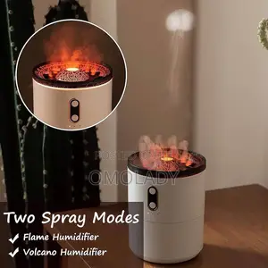 Mushroom Decor Humidifier Volcano Flame Fire