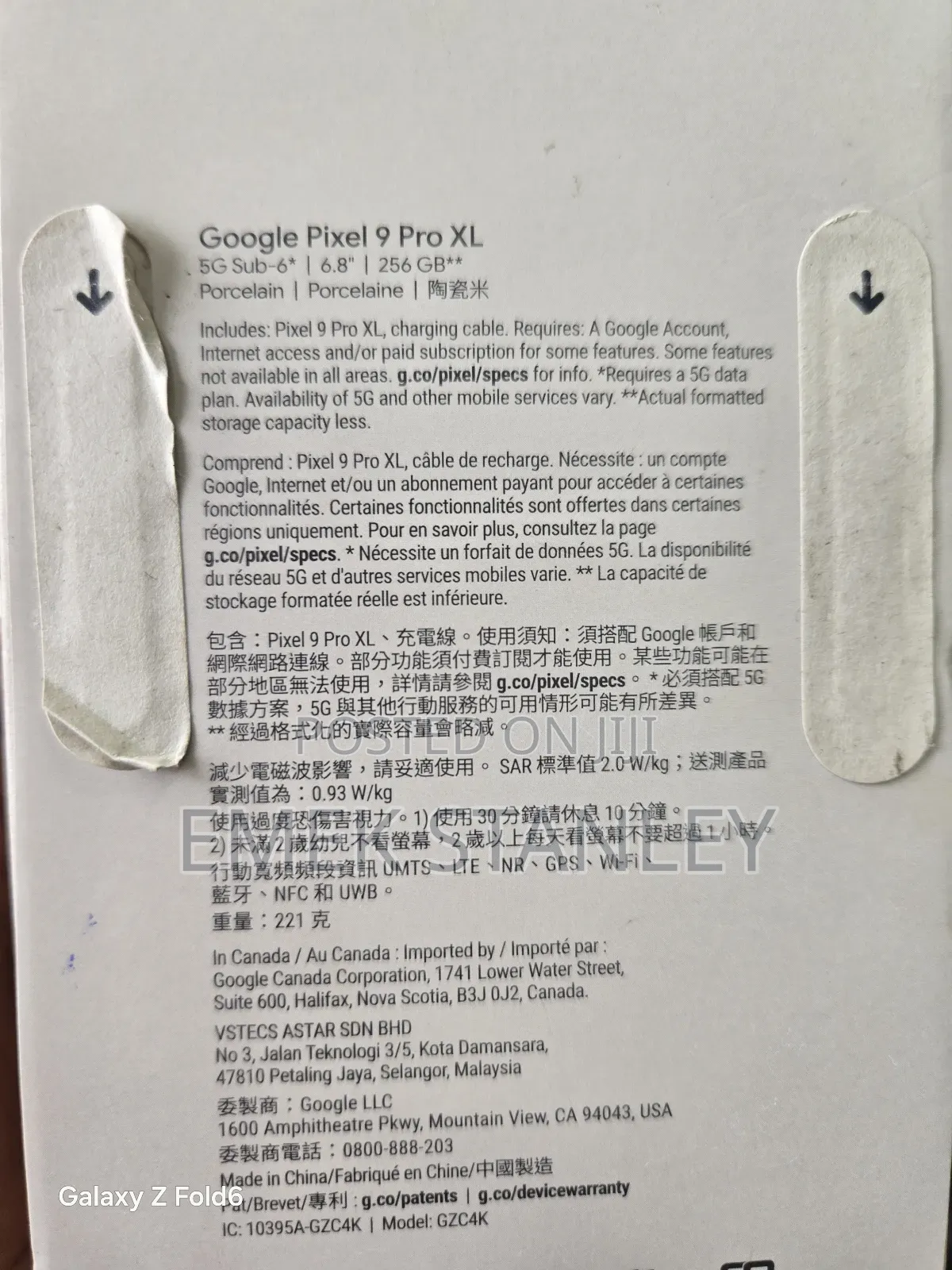 New Google Pixel 9 Pro XL 256 GB Black