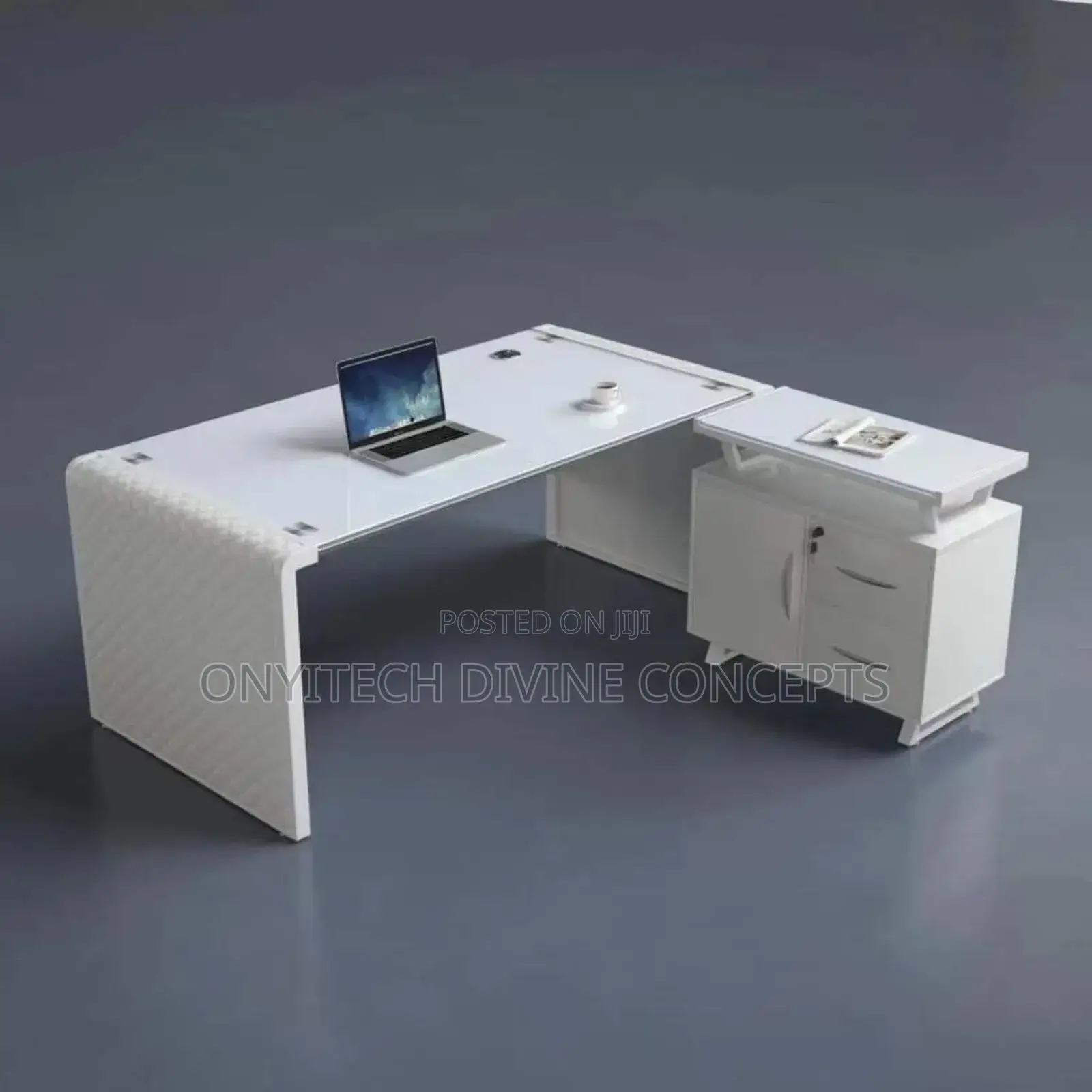 White Executive Glass Table