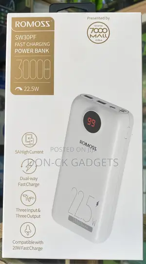 Romoss Power Bank 30,000mah Fast Charging