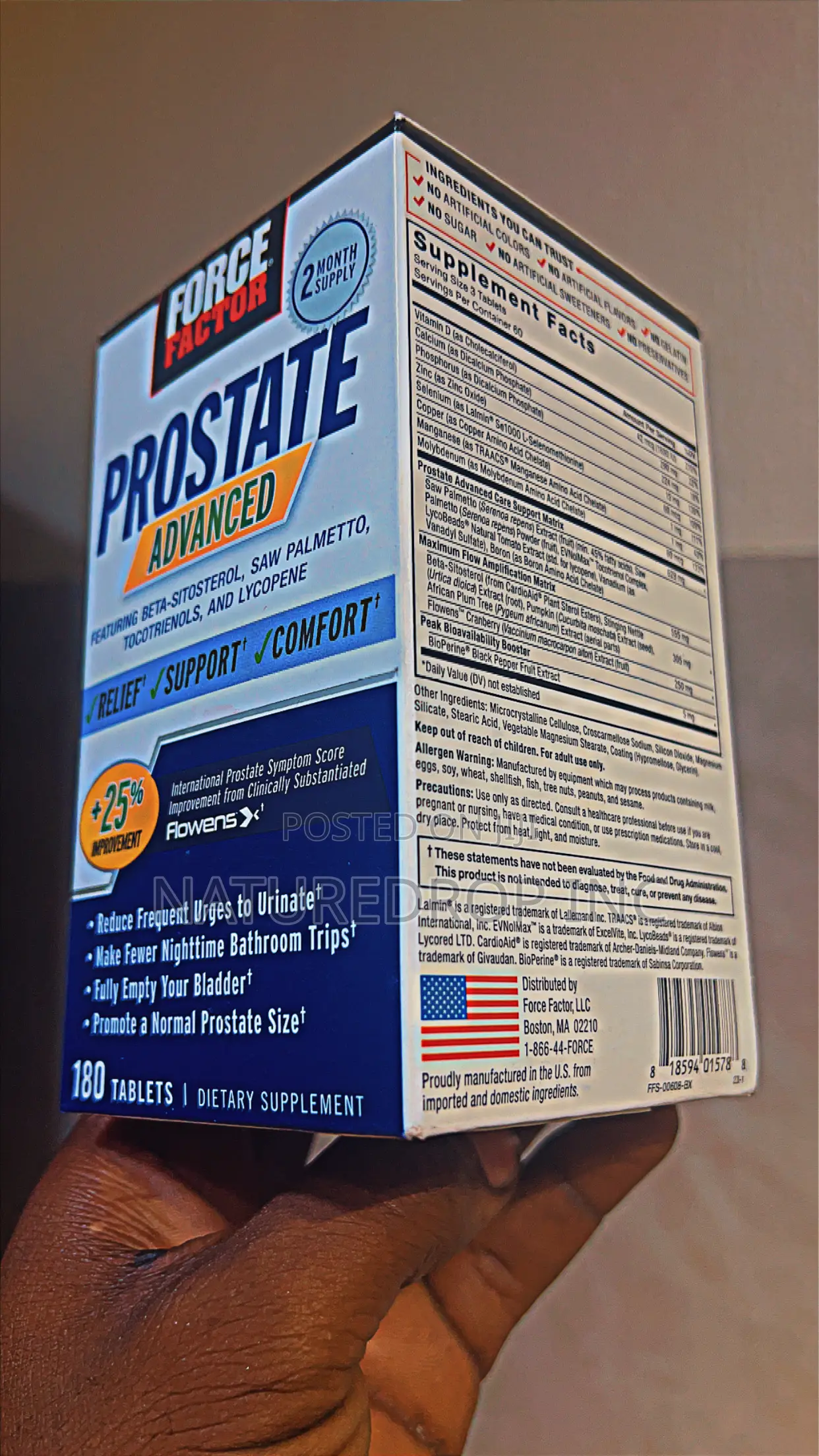 Prostate Advance (Force Factor) 180 Tablets