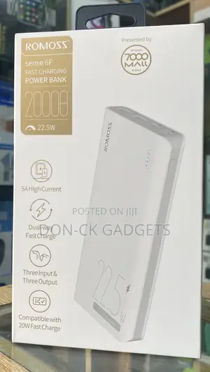 Romoss 20,000mah Power Bank Fast Charging