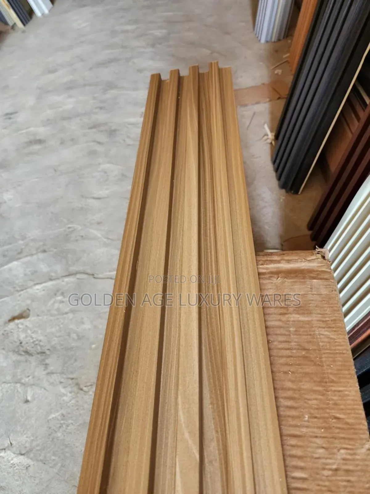 Wood Color Fluted Panel