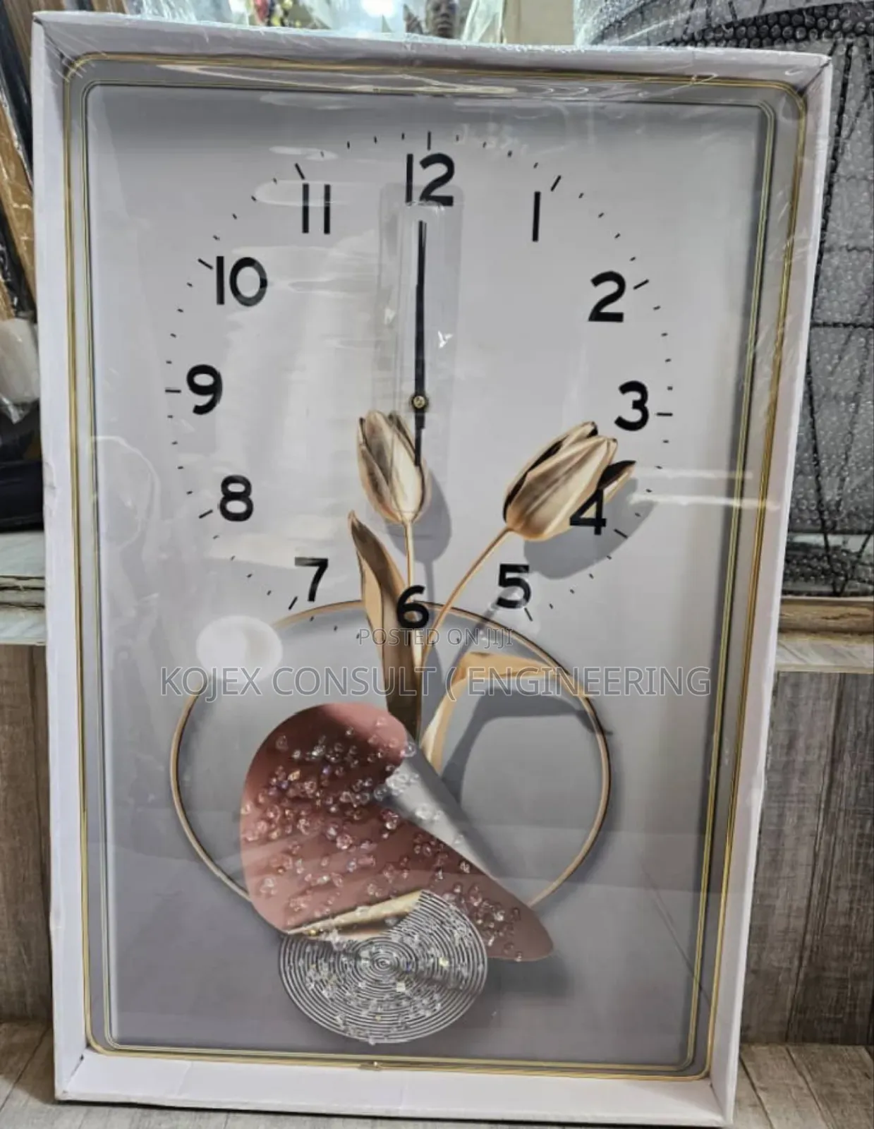Acrylic Wall Frame With Wall Clock
