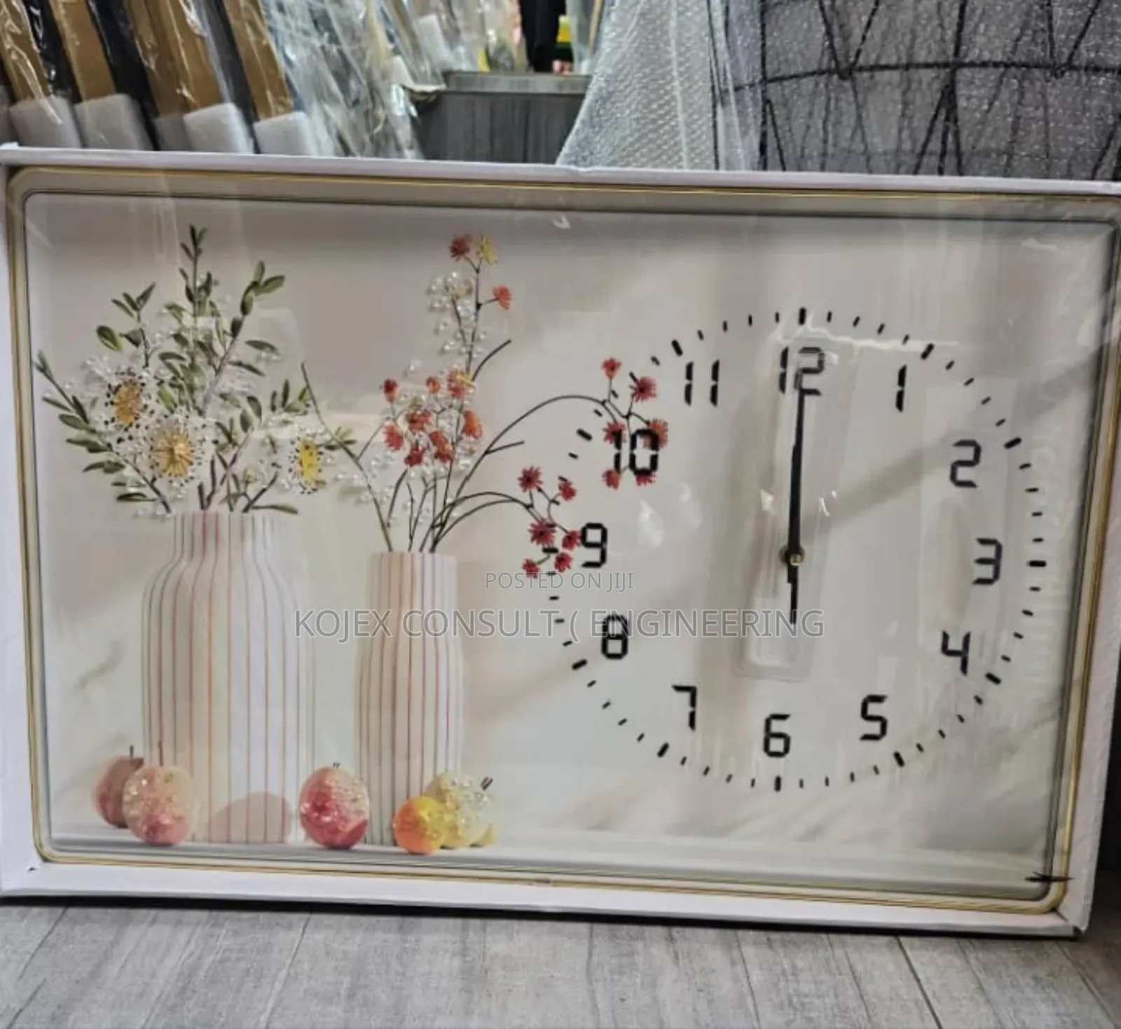 Acrylic Wall Frame With Wall Clock