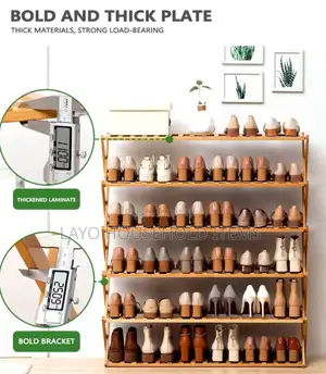 5 Tier Bamboo Shoe Rack
