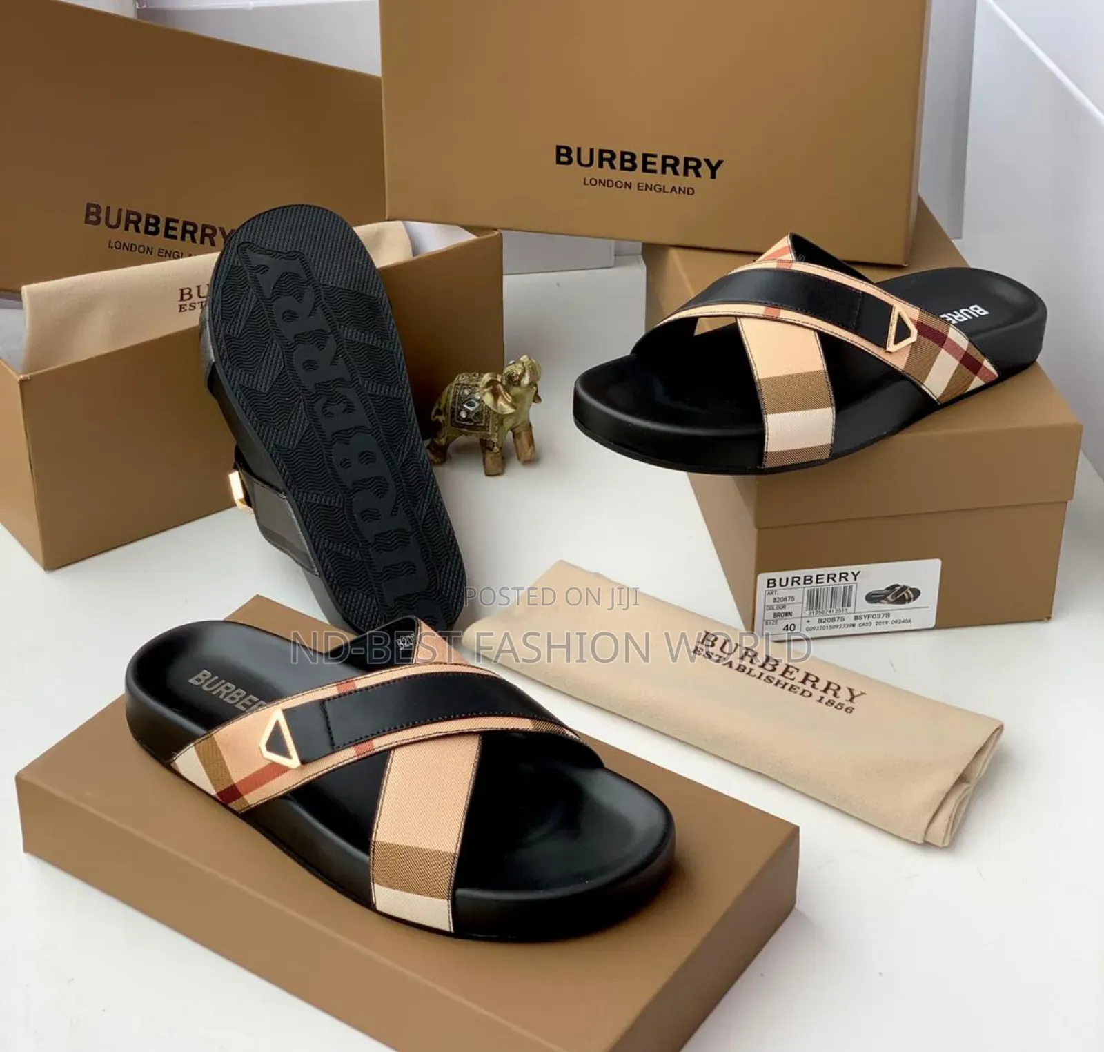 Burberry Leather Slippers