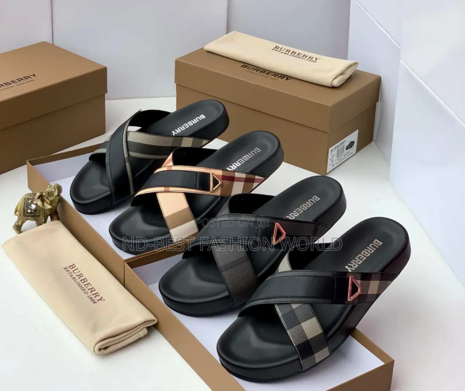 Burberry Leather Slippers
