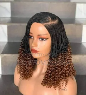 Ombre Curly Tip Braided Wig