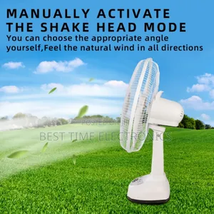 Gdtimes 16 Solar Rechargeable Table Fan With Bulbs