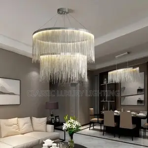 Photo - Modern Circular Light Luxury Living Room Chandelier Creative