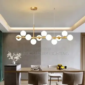 Photo - Led Bubble Glass Chandelier Minimalist Magic Bean Retro