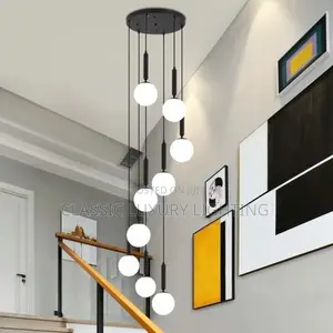 Photo - Modern Glass Ball Chandeliers Led Home Decor Light Fixtures