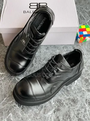 Matte Leather Balenciaga Lace Up Shoe