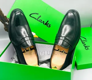 Clark's Leather Black Lace Up Shoe