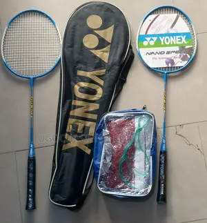 Badminton Racket With Shuttle Cock, and Net