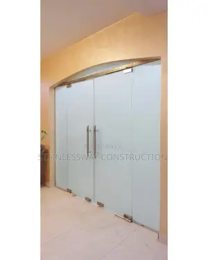 Office Swing Door With Frosted 10mm Glass