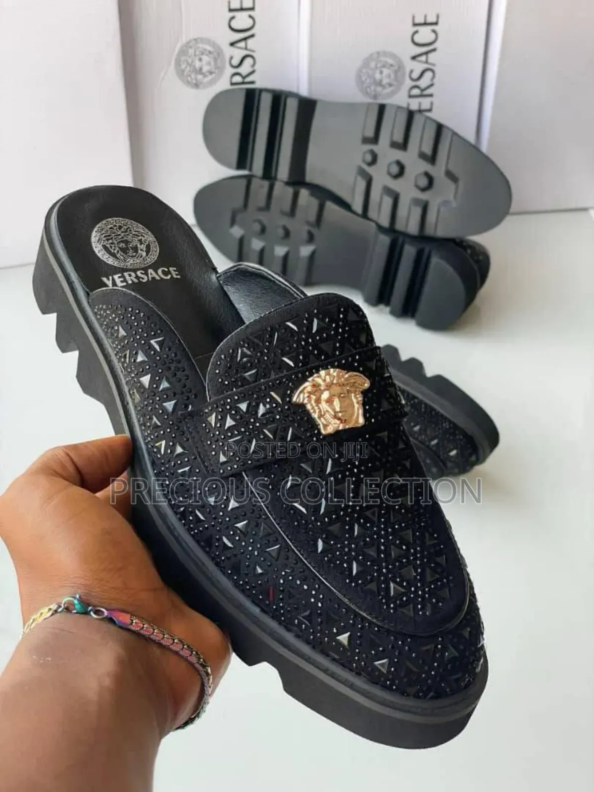 All Stoned Versace Half Shoe for Men