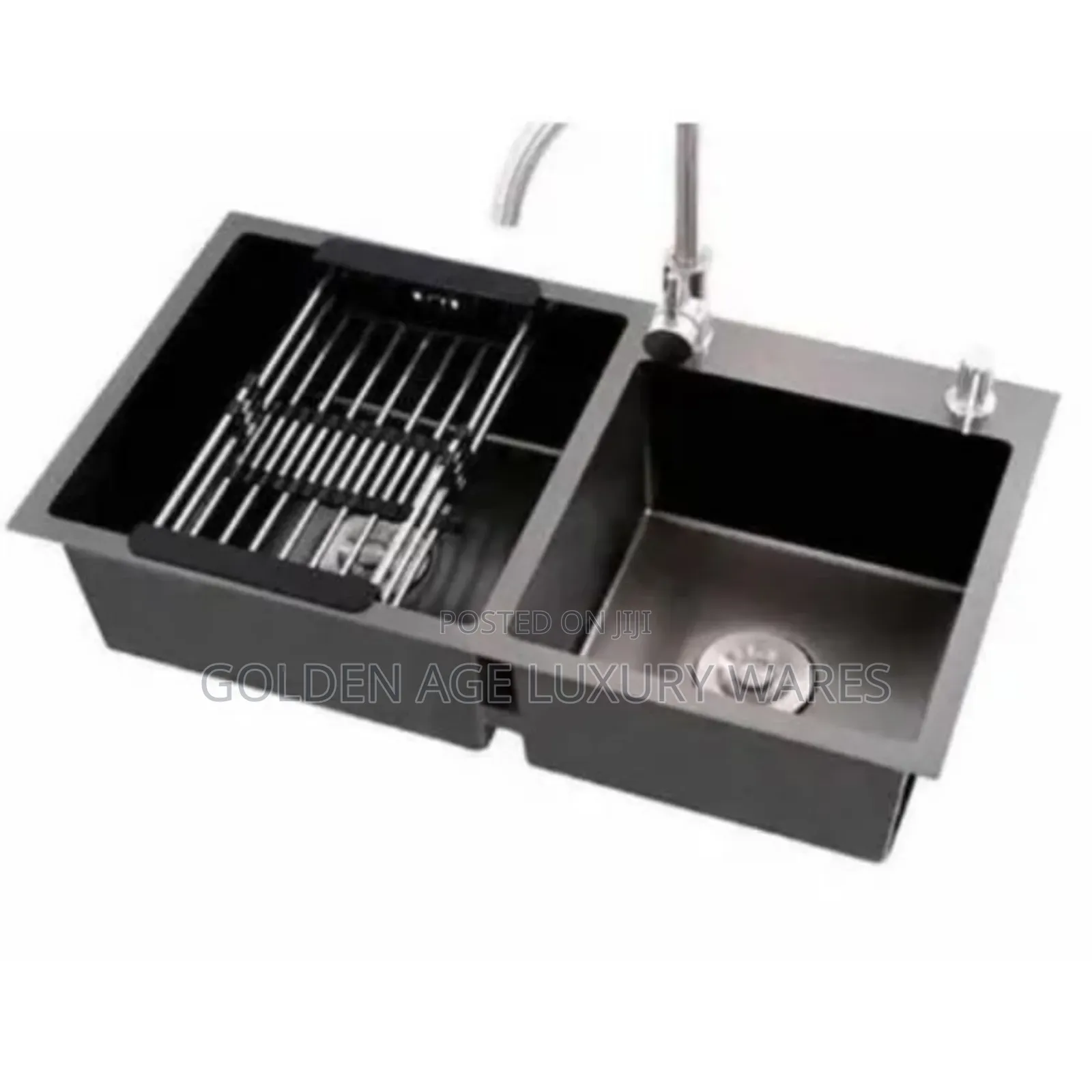 Black Double Bowl Sink